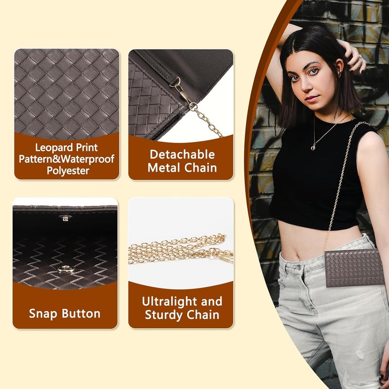 UU Crossbody Bags for Women, Small Bag with Removable Chain, Card Slots & Phone Pocket - Lightweight Purse Wallet (8 Colors) - Image 4